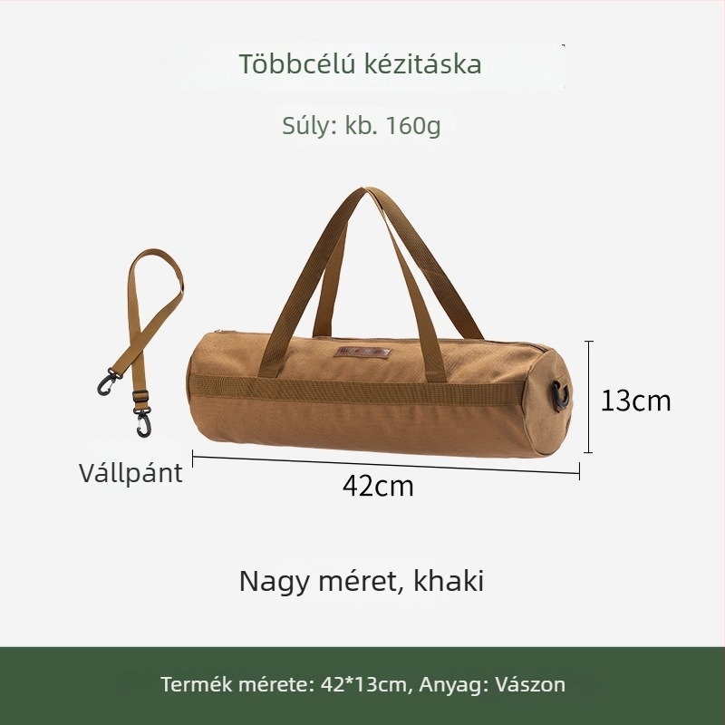 Kemping szeg tároló táska acél szeggel és kalapáccsal – kültéri sátorhoz szervező (Bu ye)