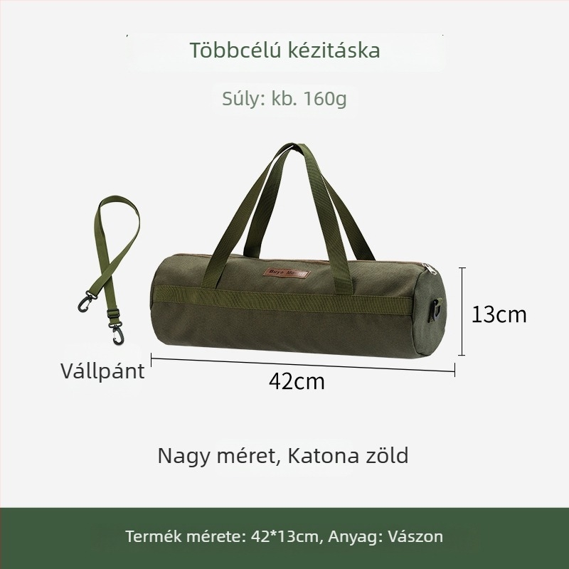 Kemping szeg tároló táska acél szeggel és kalapáccsal – kültéri sátorhoz szervező (Bu ye)