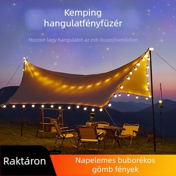 Kültéri sátor LED-sor világítás (modell G50, IP55, 0.06W, 220V) kempinghez és rendezvényekhez