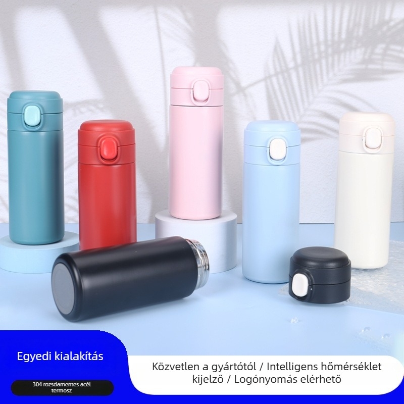 Duplafalas vákuumos pohár, belső 304 rozsdamentes acél, külső 201 rozsdamentes acél, testreszabható logó, vállalati ajándék