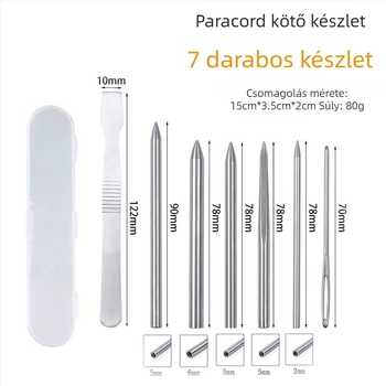 Paracord karkötő szövőtű készlet — acél tűk DIY kültéri fonáshoz