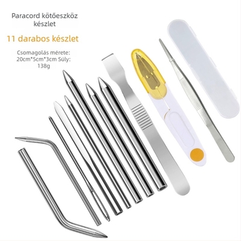 Paracord karkötő szövőtű készlet — acél tűk DIY kültéri fonáshoz