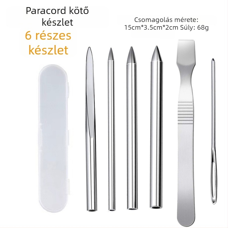 Paracord karkötő szövőtű készlet — acél tűk DIY kültéri fonáshoz