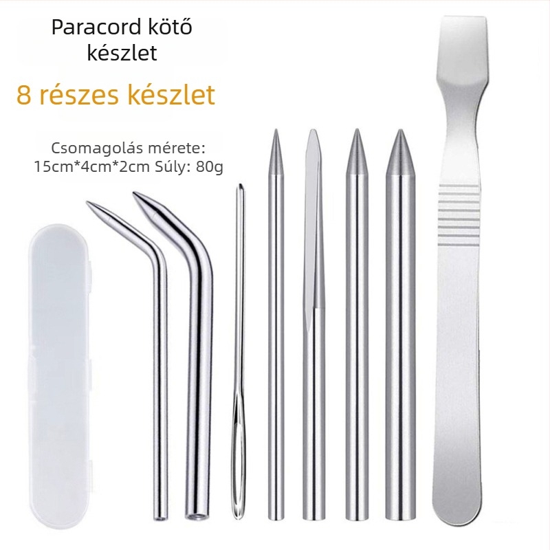 Paracord karkötő szövőtű készlet — acél tűk DIY kültéri fonáshoz