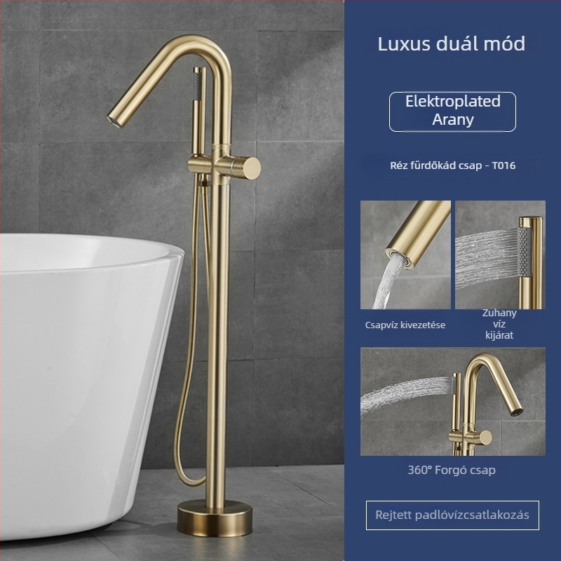 Kádcsaptelep, teljesen rézből, meleg és hideg, kerámiadisk szelep, (1–99°C)