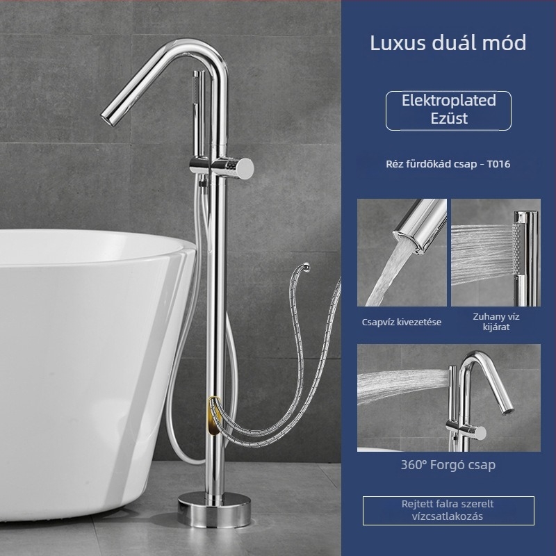 Kádcsaptelep, teljesen rézből, meleg és hideg, kerámiadisk szelep, (1–99°C)