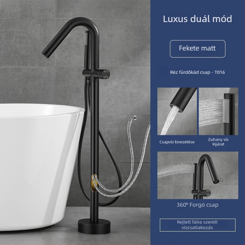 Kádcsaptelep, teljesen rézből, meleg és hideg, kerámiadisk szelep, (1–99°C)