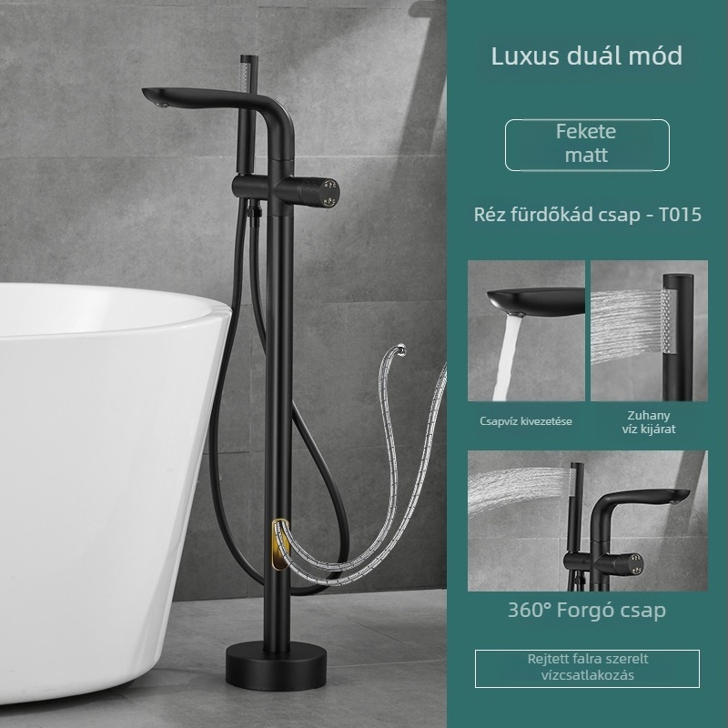 Kádcsaptelep, teljesen rézből, meleg és hideg, kerámiadisk szelep, (1–99°C)