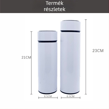 Termosz pohár vákuumos izolációval, belső 304 rozsdamentes acél, külső 201 rozsdamentes acél, logó nyomtatás hőtranszferrel, egyenes dizájn, könnyű luxus