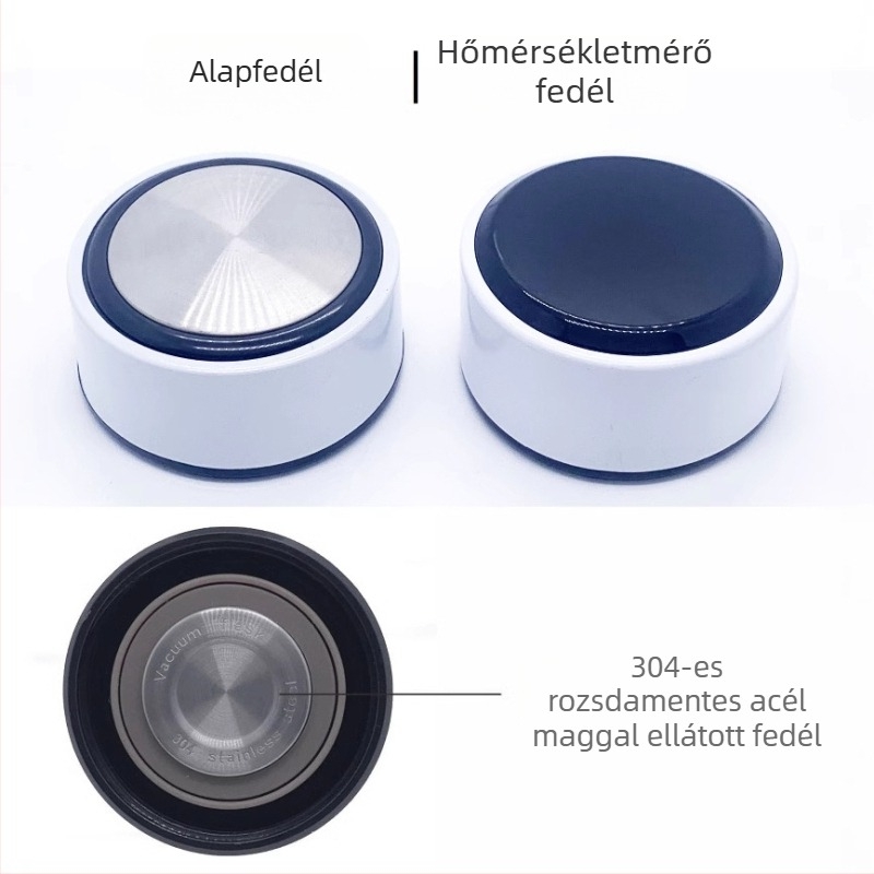 Termosz pohár vákuumos izolációval, belső 304 rozsdamentes acél, külső 201 rozsdamentes acél, logó nyomtatás hőtranszferrel, egyenes dizájn, könnyű luxus