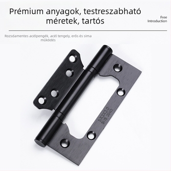 Rozsdamentes acél ajtózsanér, csendes működés, vastított szárny, fa ajtókhoz, csapágyas zsanér
