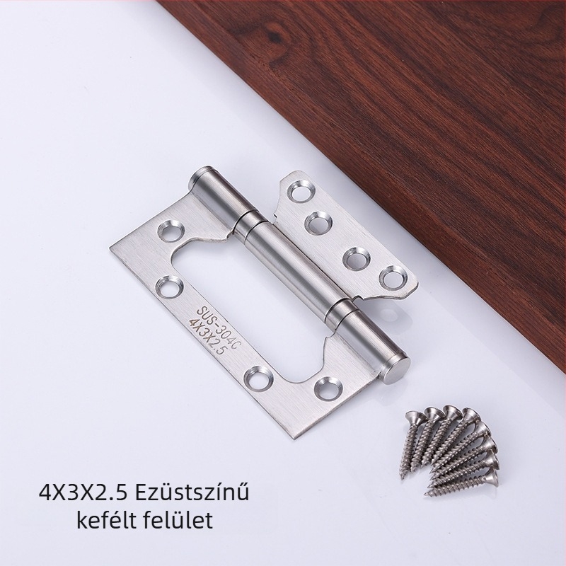 Rozsdamentes acél ajtózsanér, csendes működés, vastított szárny, fa ajtókhoz, csapágyas zsanér