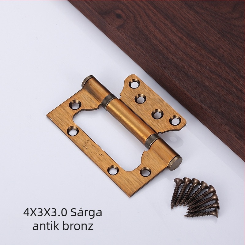 Rozsdamentes acél ajtózsanér, csendes működés, vastított szárny, fa ajtókhoz, csapágyas zsanér