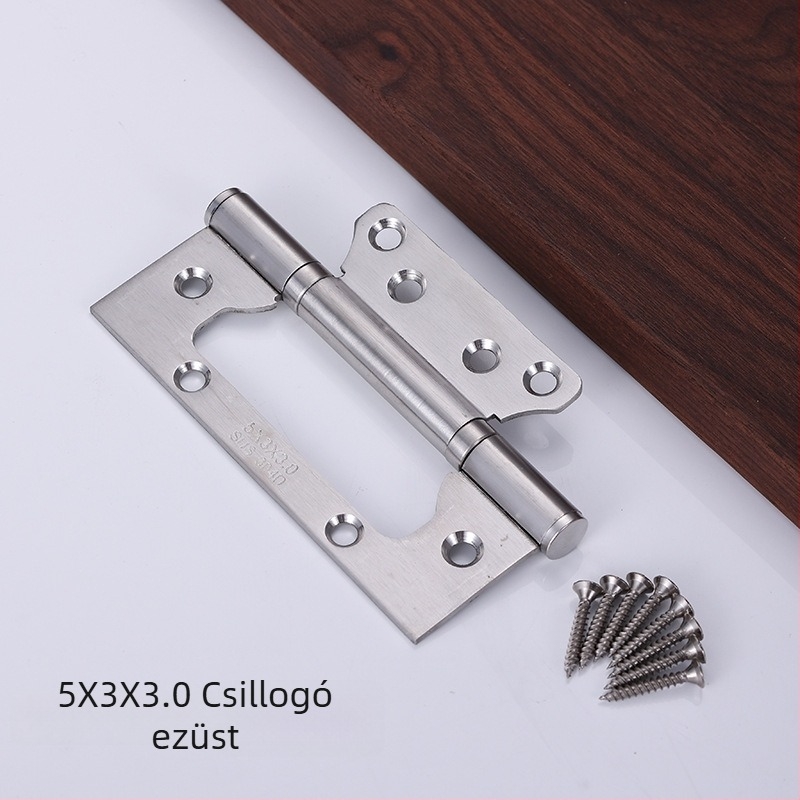 Rozsdamentes acél ajtózsanér, csendes működés, vastított szárny, fa ajtókhoz, csapágyas zsanér