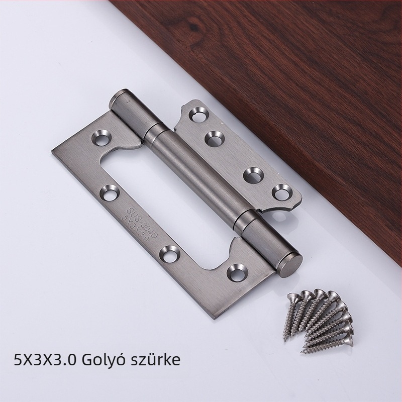 Rozsdamentes acél ajtózsanér, csendes működés, vastított szárny, fa ajtókhoz, csapágyas zsanér