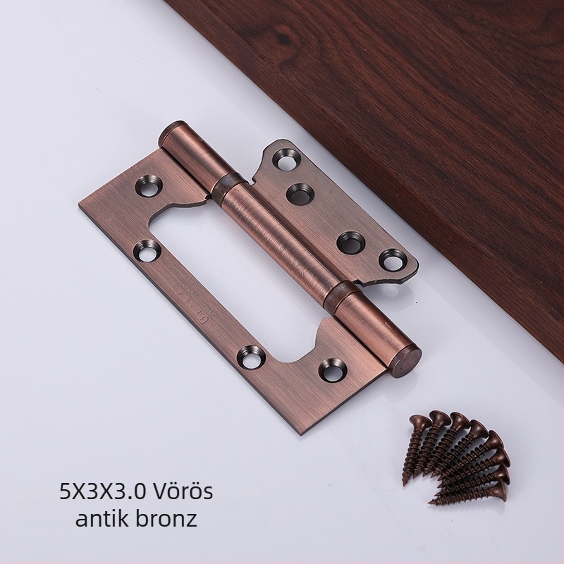 Rozsdamentes acél ajtózsanér, csendes működés, vastított szárny, fa ajtókhoz, csapágyas zsanér