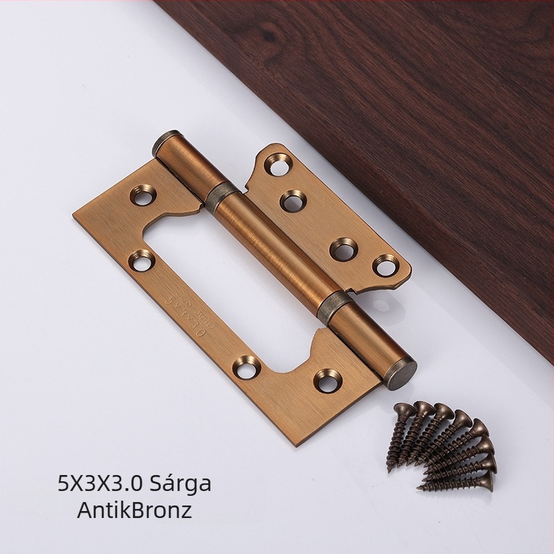 Rozsdamentes acél ajtózsanér, csendes működés, vastított szárny, fa ajtókhoz, csapágyas zsanér