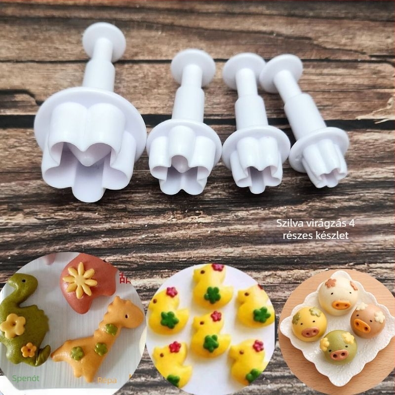 Állatos gőzölt zsemle forma, rozsdamentes acél, kézzel készített, zöldségvágó eszköz bébiételhez