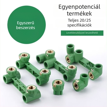 PPR egyenpotenciálú dupla könyök belső menet Tee, U-alakú csőillesztő, forró olvasztásos kötés; különböző modellek; első osztályú minőség
