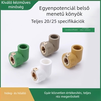 PPR egyenpotenciálú dupla könyök belső menet Tee, U-alakú csőillesztő, forró olvasztásos kötés; különböző modellek; első osztályú minőség