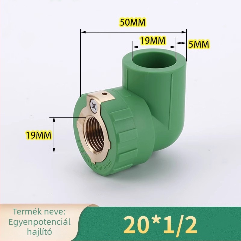 PPR egyenpotenciálú dupla könyök belső menet Tee, U-alakú csőillesztő, forró olvasztásos kötés; különböző modellek; első osztályú minőség