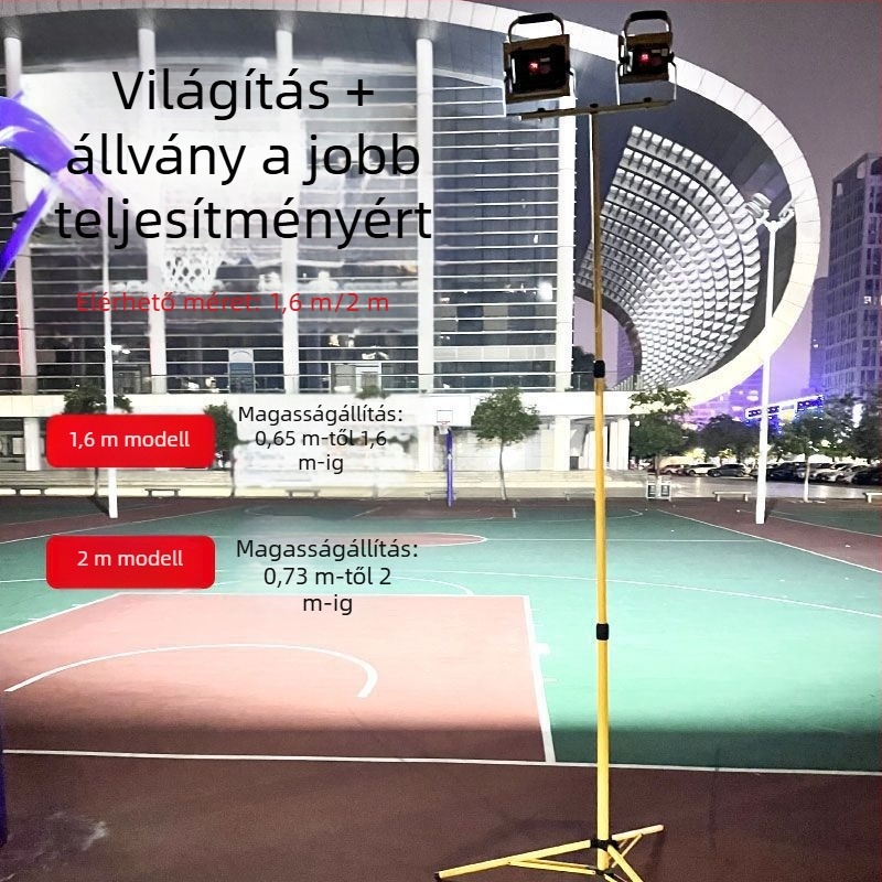 Kemping lámpa vészhelyzeti világítással, izzólámpa, újratölthető energiaforrás