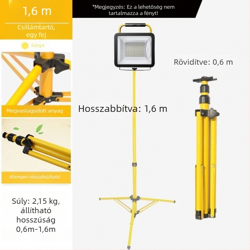 Kemping lámpa vészhelyzeti világítással, izzólámpa, újratölthető energiaforrás