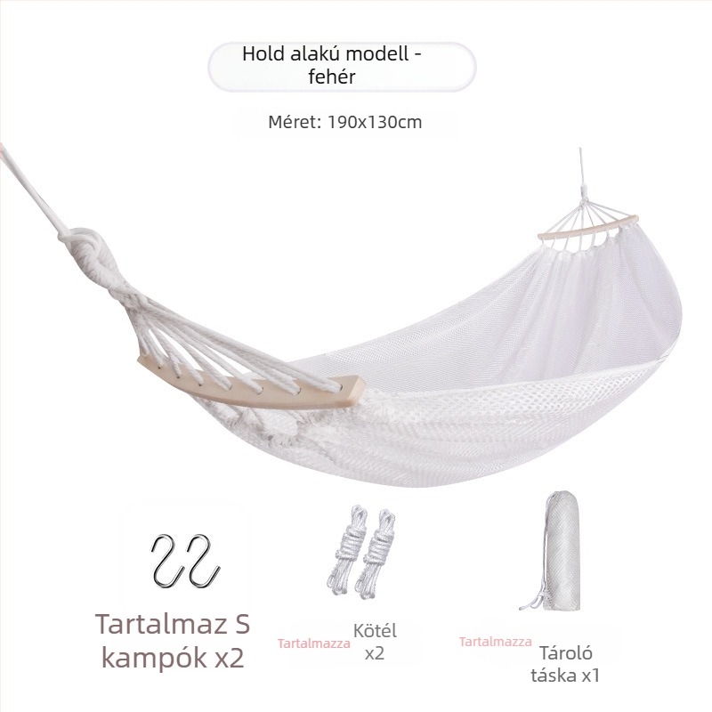 Kültéri függőfotel, légáteresztő poliészter, tartó nélkül, teherbírás 150 kg, tömeg 921 g