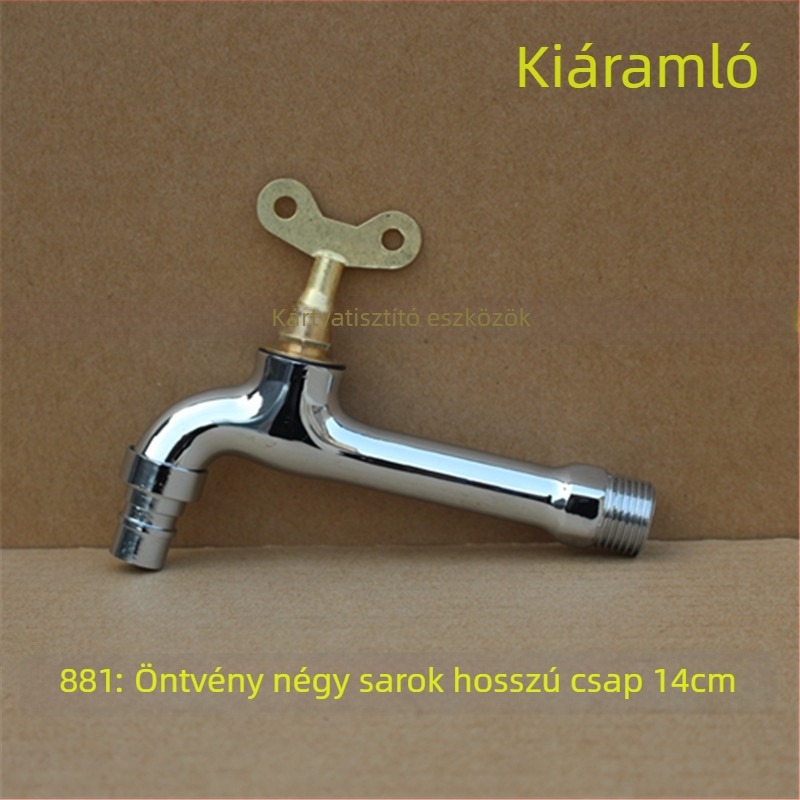 Kültéri zárható csap pentagonális kulccsal, teljes rézből, modell 950, kerámiakorongos szelep, egyetlen hideg víz kifolyás