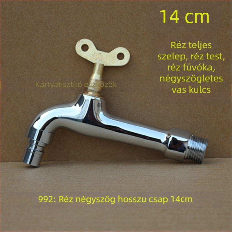 Kültéri zárható csap pentagonális kulccsal, teljes rézből, modell 950, kerámiakorongos szelep, egyetlen hideg víz kifolyás