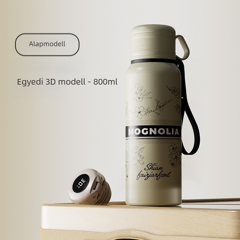 Kétfedeles termosz pohár tea- és víz szétválasztással, belső 316 rozsdamentes acél, külső 201 rozsdamentes acél, vákuum szigetelés, hordozható autóhoz