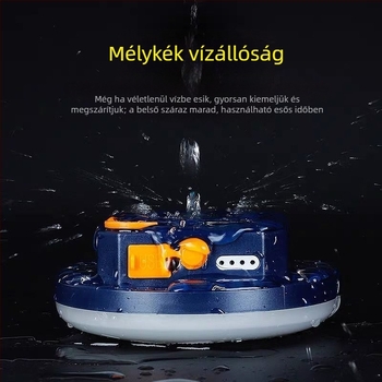 Kemping LED sátorvilágítás – kinetikus energiával működik, vízálló, hordozható