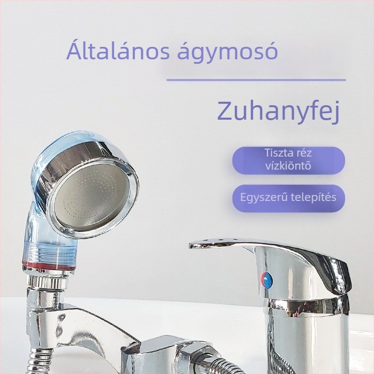 Comey hordozható hajmosó fej fodrászszalonba - kézi működtetés, víztakarékos, ABS, kerek alakú