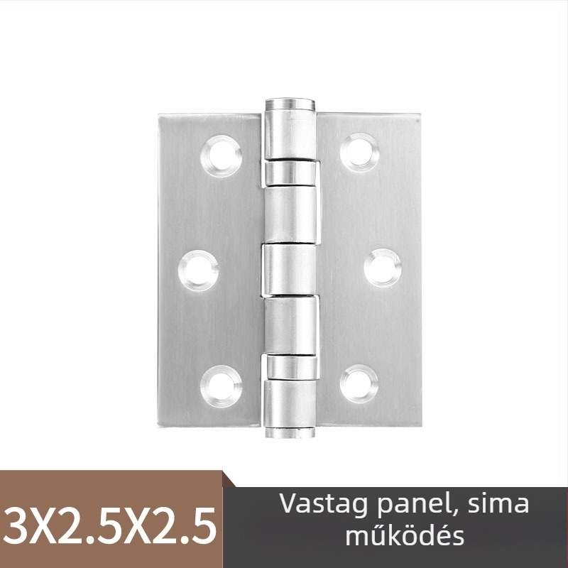 Rozsdamentes acél ajtózsanér — sík modell; anyag: rozsdamentes acél; felületkezelés: polírozott; márka: Rongshengxing