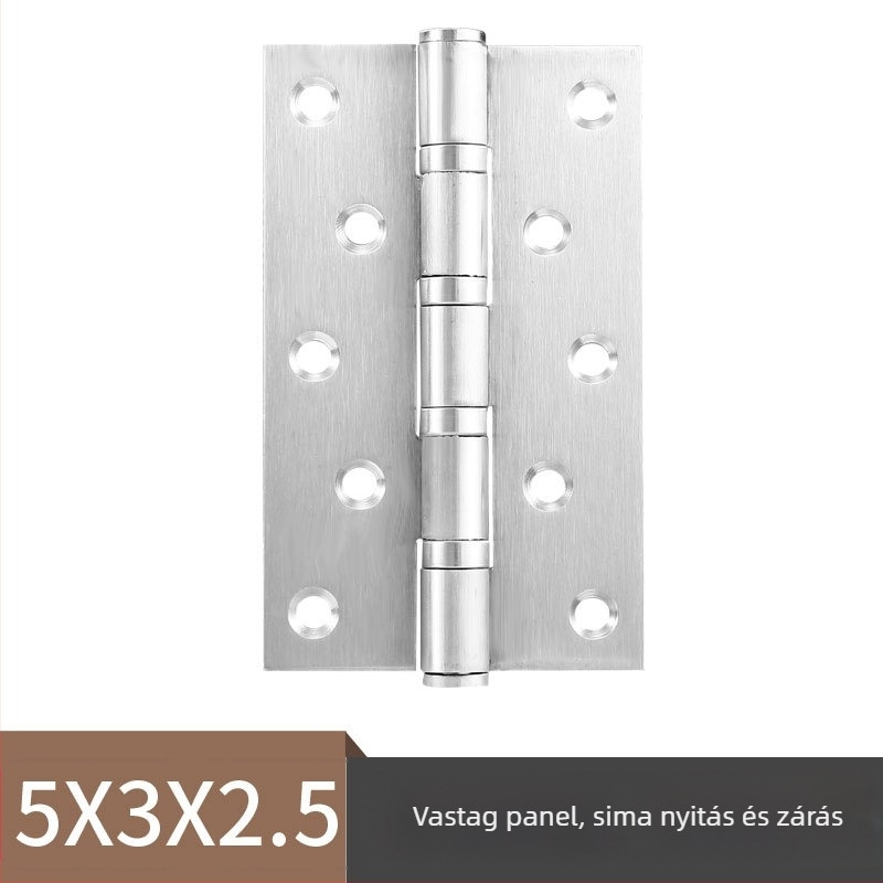 Rozsdamentes acél ajtózsanér — sík modell; anyag: rozsdamentes acél; felületkezelés: polírozott; márka: Rongshengxing