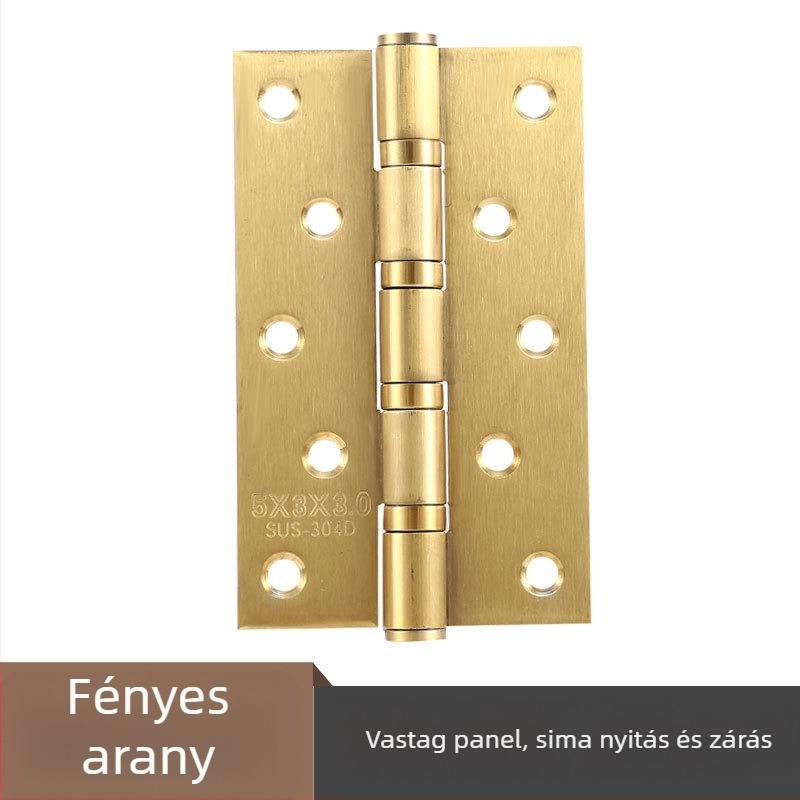 Rozsdamentes acél ajtózsanér — sík modell; anyag: rozsdamentes acél; felületkezelés: polírozott; márka: Rongshengxing