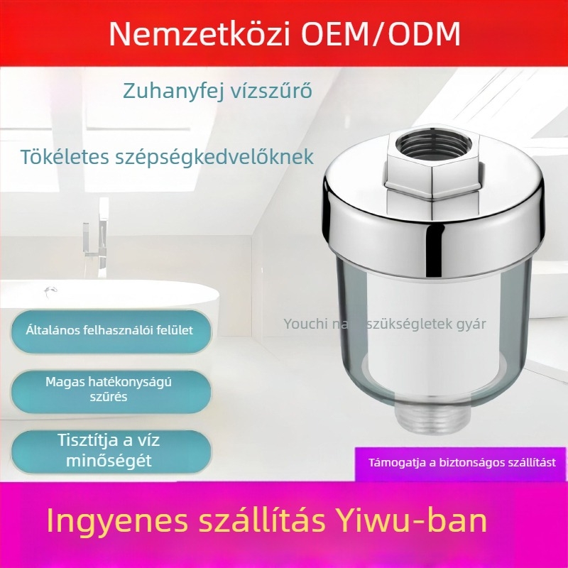 Zuhanyszűrő ABS anyagból, univerzális modell, kör alakú forma, max 60°C