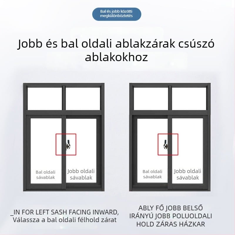 Félhold alakú zár típus B | rozsdamentes acél és műanyag acél | ajtókhoz és ablakokhoz | modern egyszerű stílus