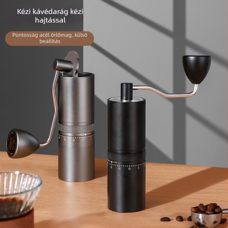 Nine Forging Kézi kávéőrlő – CNC külsőleg állítható, hét csillagos beállítás, retro luxus stílus, testreszabás elérhető