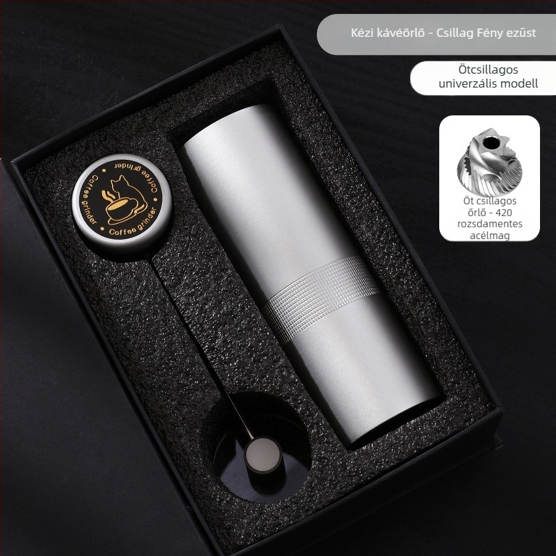Nine Forging Kézi kávéőrlő – CNC külsőleg állítható, hét csillagos beállítás, retro luxus stílus, testreszabás elérhető