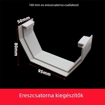 PVC esővízgyűjtő csatorna (Modell 160, Falvastagság 2, Márka yf, Anyag PVC)