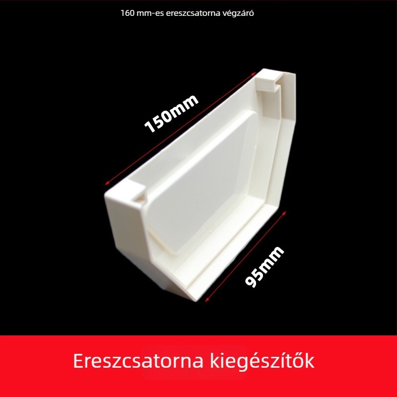 PVC esővízgyűjtő csatorna (Modell 160, Falvastagság 2, Márka yf, Anyag PVC)