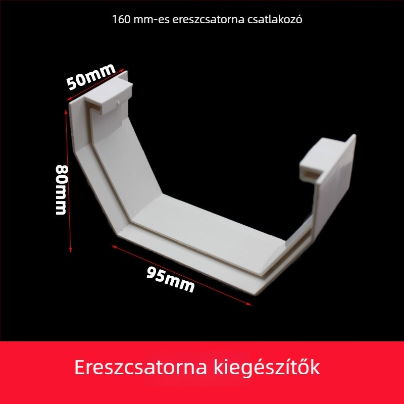 PVC esővízgyűjtő csatorna (Modell 160, Falvastagság 2, Márka yf, Anyag PVC)