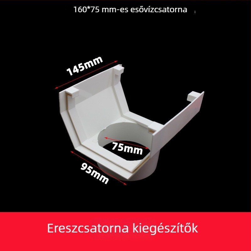 PVC esővízgyűjtő csatorna (Modell 160, Falvastagság 2, Márka yf, Anyag PVC)