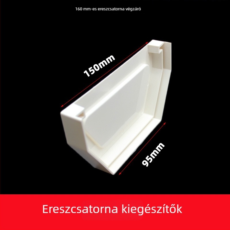 PVC esővízgyűjtő csatorna (Modell 160, Falvastagság 2, Márka yf, Anyag PVC)