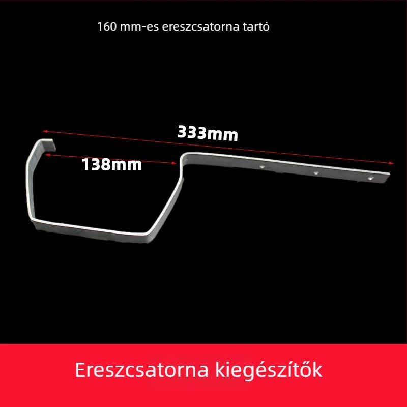 PVC esővízgyűjtő csatorna (Modell 160, Falvastagság 2, Márka yf, Anyag PVC)