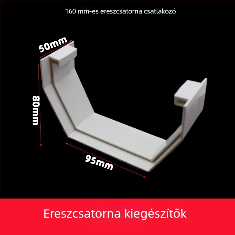 PVC esővízgyűjtő csatorna (Modell 160, Falvastagság 2, Márka yf, Anyag PVC)