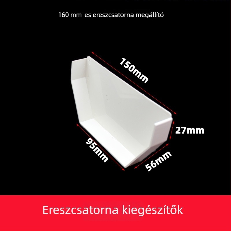 PVC esővízgyűjtő csatorna (Modell 160, Falvastagság 2, Márka yf, Anyag PVC)