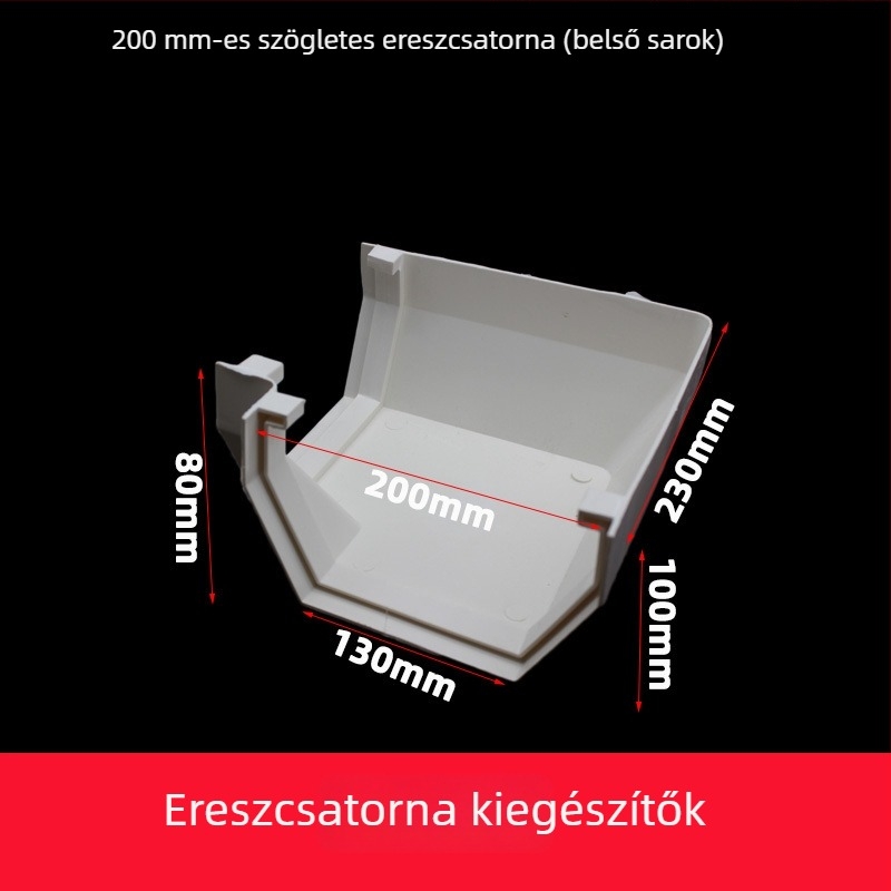 PVC esővízgyűjtő csatorna (Modell 160, Falvastagság 2, Márka yf, Anyag PVC)