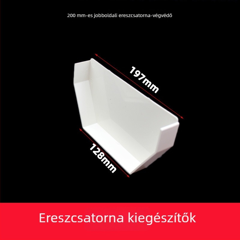 PVC esővízgyűjtő csatorna (Modell 160, Falvastagság 2, Márka yf, Anyag PVC)